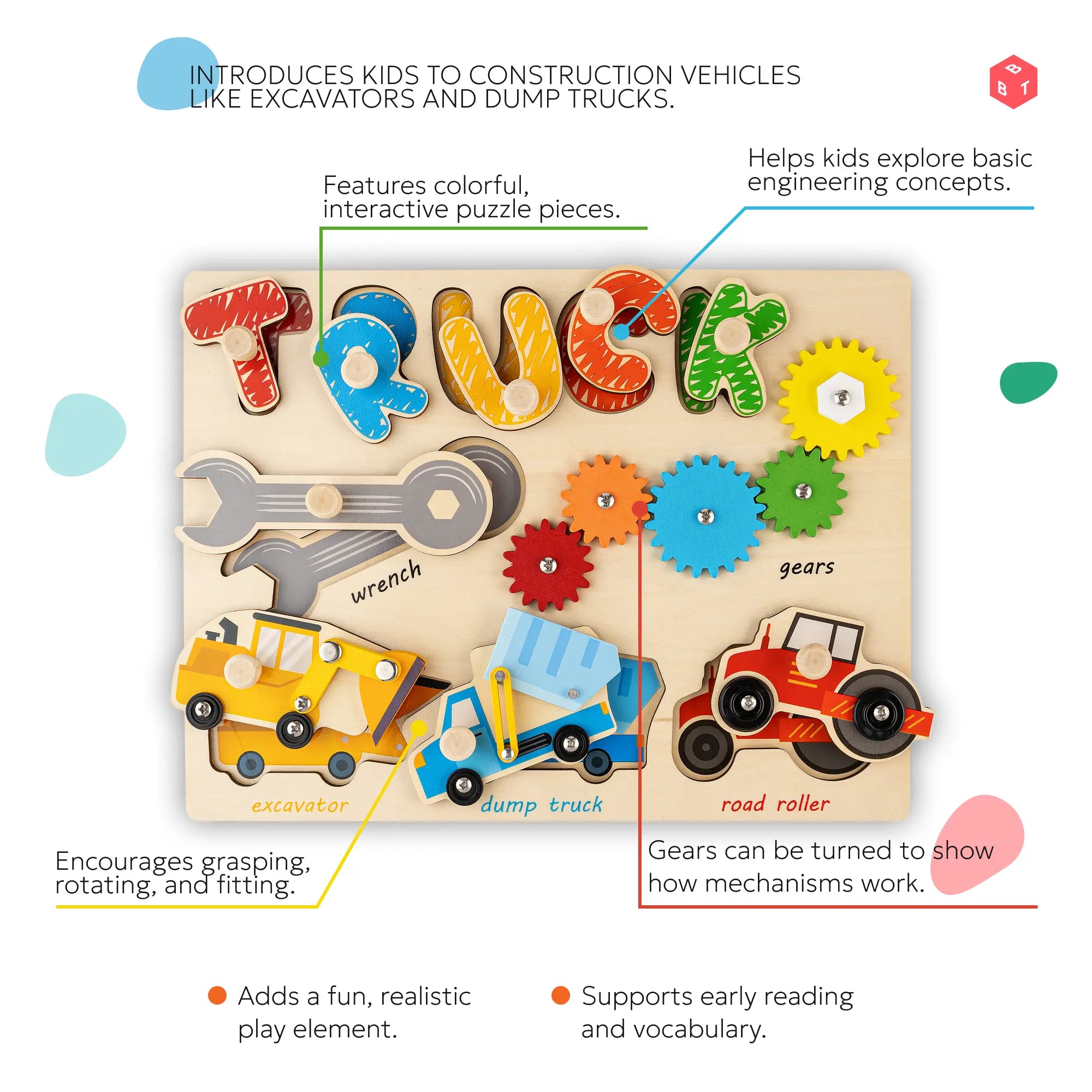 BusyBuddyToys™  Truck Busy Board